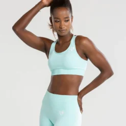 WOMEN'S BEST SPORTBEKLEIDUNG Power Seamless Sports Bra | Bleached Aqua
