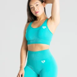 WOMEN'S BEST SPORTBEKLEIDUNG Power Seamless Sports Bra | Ceramic Turquoise