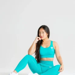 WOMEN'S BEST SPORTBEKLEIDUNG Power Seamless Sports Bra | Ceramic Turquoise
