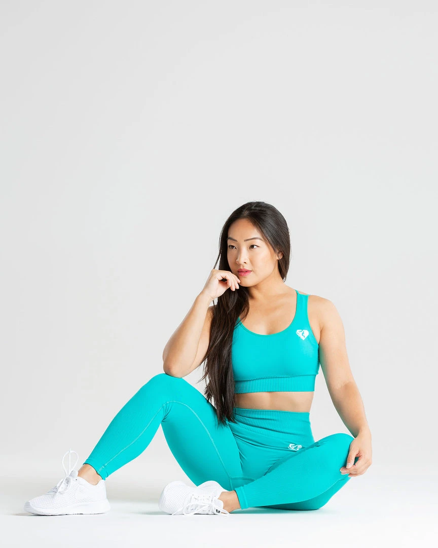 WOMEN'S BEST SPORTBEKLEIDUNG Power Seamless Sports Bra | Ceramic Turquoise
