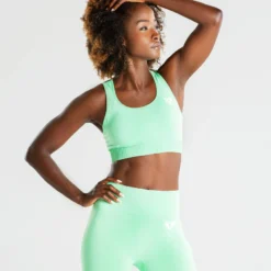 WOMEN'S BEST SPORTBEKLEIDUNG Power Seamless Sports Bra | Green Ash