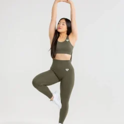 WOMEN'S BEST Power Seamless Sports Bra | Khaki