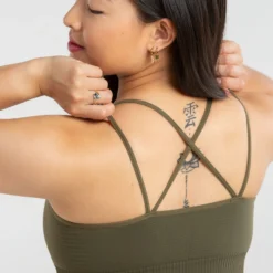 WOMEN'S BEST Power Seamless Sports Bra | Khaki