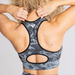 WOMEN'S BEST SPORTBEKLEIDUNG Camo Seamless Sports Bra | Black