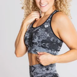 WOMEN'S BEST SPORTBEKLEIDUNG Camo Seamless Sports Bra | Black