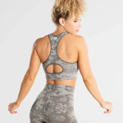 WOMEN'S BEST Camo Seamless Sports Bra | Green SPORTBEKLEIDUNG