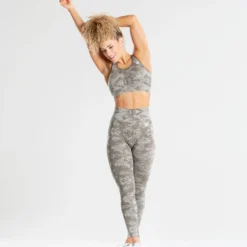 WOMEN'S BEST Camo Seamless Sports Bra | Green SPORTBEKLEIDUNG