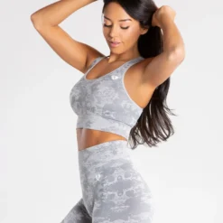 WOMEN'S BEST SPORTBEKLEIDUNG Camo Seamless Sports Bra | Grey