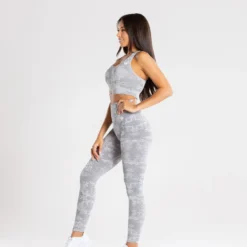 WOMEN'S BEST SPORTBEKLEIDUNG Camo Seamless Sports Bra | Grey