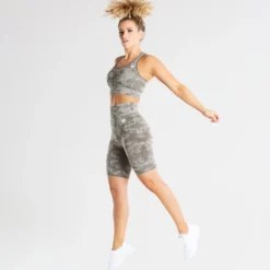 WOMEN'S BEST Camo Seamless Cycling Shorts | Green SPORTBEKLEIDUNG