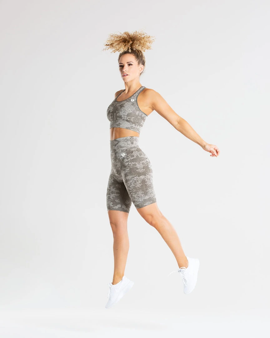 WOMEN'S BEST Camo Seamless Cycling Shorts | Green SPORTBEKLEIDUNG