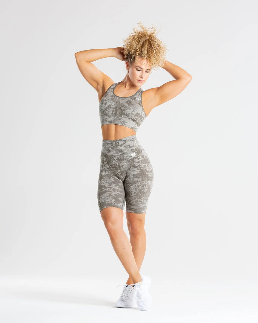 WOMEN'S BEST Camo Seamless Cycling Shorts | Green SPORTBEKLEIDUNG