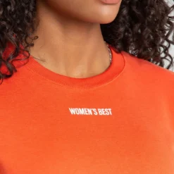WOMEN'S BEST Comfort Cropped Crew Neck | Deep Orange