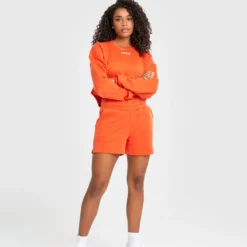 WOMEN'S BEST Comfort Cropped Crew Neck | Deep Orange