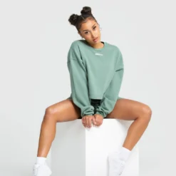 WOMEN'S BEST Comfort Cropped Crew Neck | Pastel Green
