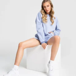 WOMEN'S BEST SPORTBEKLEIDUNG Comfort Cropped Crew Neck | Powder Blue