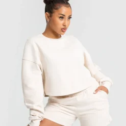 WOMEN'S BEST Comfort Cropped Crew Neck | Sand