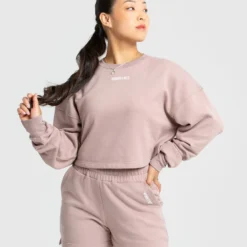 WOMEN'S BEST SPORTBEKLEIDUNG Comfort Cropped Crew Neck | Taupe
