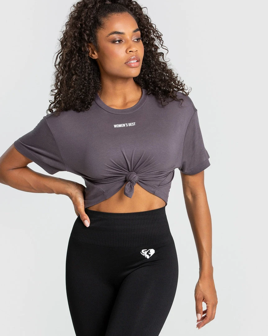 WOMEN'S BEST Comfort Lightweight Cropped Boxy Tee | Charcoal SPORTBEKLEIDUNG