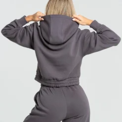 WOMEN'S BEST SPORTBEKLEIDUNG Comfort Cropped Hoodie | Charcoal