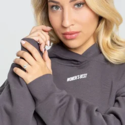 WOMEN'S BEST SPORTBEKLEIDUNG Comfort Cropped Hoodie | Charcoal