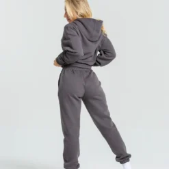 WOMEN'S BEST SPORTBEKLEIDUNG Comfort Cropped Hoodie | Charcoal