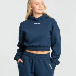WOMEN'S BEST Comfort Cropped Hoodie | Moonlight Navy