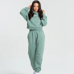 WOMEN'S BEST Comfort Cropped Hoodie | Pastel Green SPORTBEKLEIDUNG