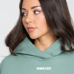 WOMEN'S BEST Comfort Cropped Hoodie | Pastel Green SPORTBEKLEIDUNG