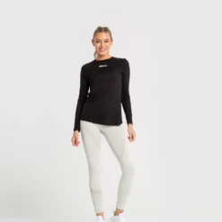 WOMEN'S BEST Comfort Lightweight Long Sleeve Tee | Black SPORTBEKLEIDUNG
