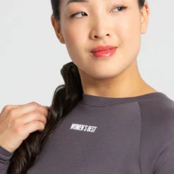 WOMEN'S BEST Comfort Lightweight Long Sleeve Tee | Charcoal SPORTBEKLEIDUNG