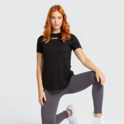 WOMEN'S BEST Comfort Lightweight Short Sleeve Tee | Black SPORTBEKLEIDUNG