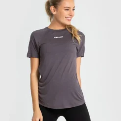 WOMEN'S BEST Comfort Lightweight Short Sleeve Tee | Charcoal SPORTBEKLEIDUNG