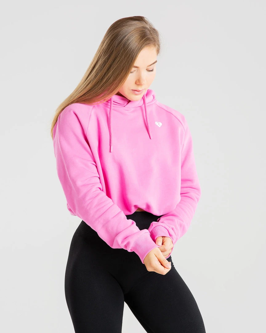 WOMEN'S BEST SPORTBEKLEIDUNG Power Cropped Hoodie | Phlox Pink