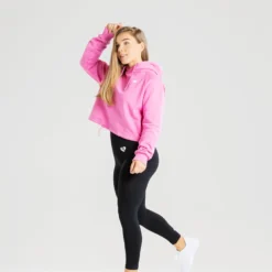 WOMEN'S BEST SPORTBEKLEIDUNG Power Cropped Hoodie | Phlox Pink