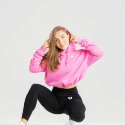 WOMEN'S BEST SPORTBEKLEIDUNG Power Cropped Hoodie | Phlox Pink