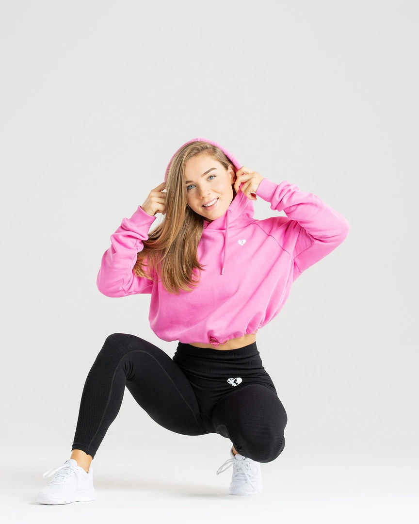 WOMEN'S BEST SPORTBEKLEIDUNG Power Cropped Hoodie | Phlox Pink