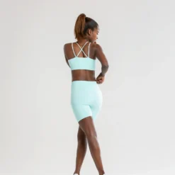 WOMEN'S BEST SPORTBEKLEIDUNG Power Seamless Cycling Shorts | Bleached Aqua