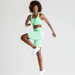 WOMEN'S BEST Power Seamless Cycling Shorts | Green Ash