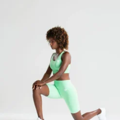 WOMEN'S BEST Power Seamless Cycling Shorts | Green Ash