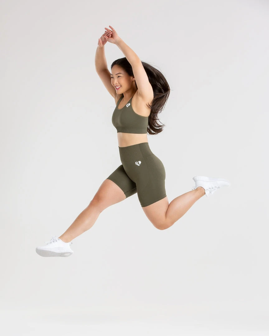 WOMEN'S BEST SPORTBEKLEIDUNG Power Seamless Cycling Shorts | Khaki