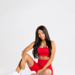 WOMEN'S BEST Power Seamless Cycling Shorts | Red SPORTBEKLEIDUNG