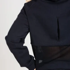 WOMEN'S BEST True Mesh Cropped Hoodie | Black SPORTBEKLEIDUNG