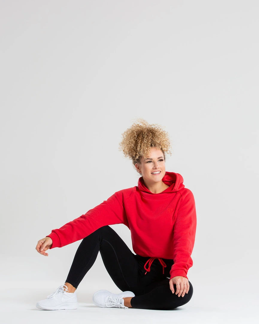 WOMEN'S BEST SPORTBEKLEIDUNG True Mesh Cropped Hoodie | Red