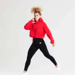 WOMEN'S BEST SPORTBEKLEIDUNG True Mesh Cropped Hoodie | Red