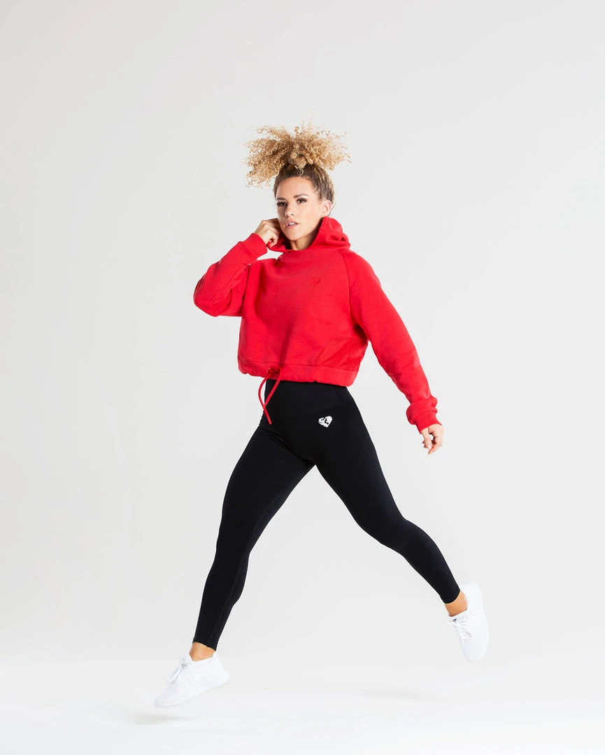 WOMEN'S BEST SPORTBEKLEIDUNG True Mesh Cropped Hoodie | Red