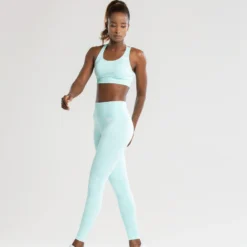 WOMEN'S BEST Power Seamless Leggings | Bleached Aqua
