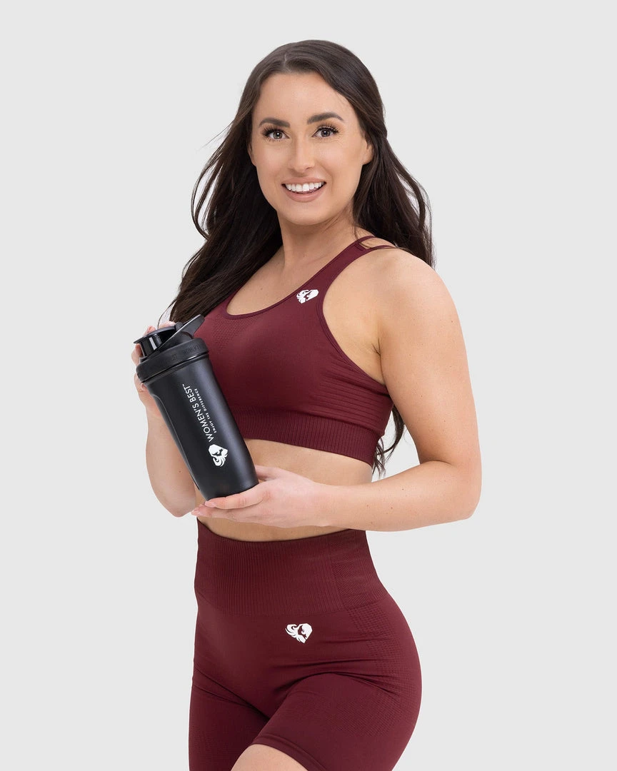 WOMEN'S BEST NUTRITION Large Metal Shaker | Black Onyx