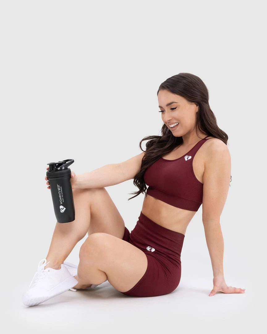 WOMEN'S BEST NUTRITION Large Metal Shaker | Black Onyx