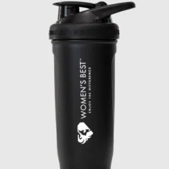 WOMEN'S BEST NUTRITION Large Metal Shaker | Black Onyx